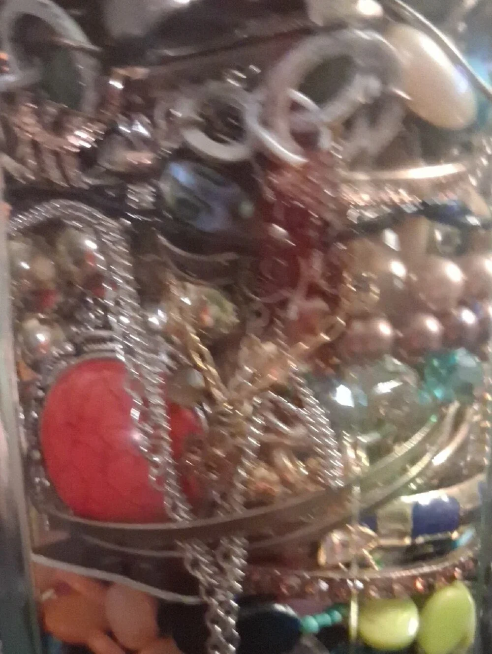 Jewelry Jar 2qt. Loaded Gold & Silver Necklaces, Earrings, Bracelets All Jewelry